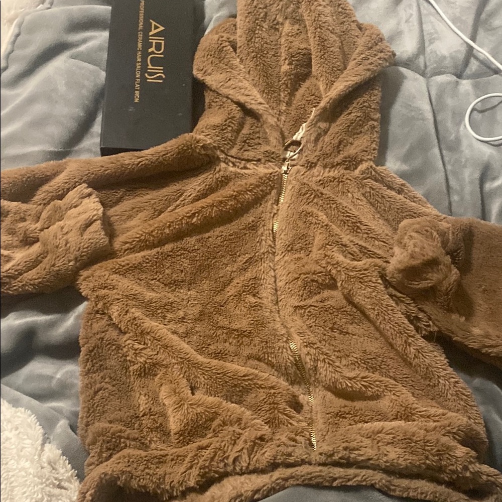 Kids Brown Fleece Jacket